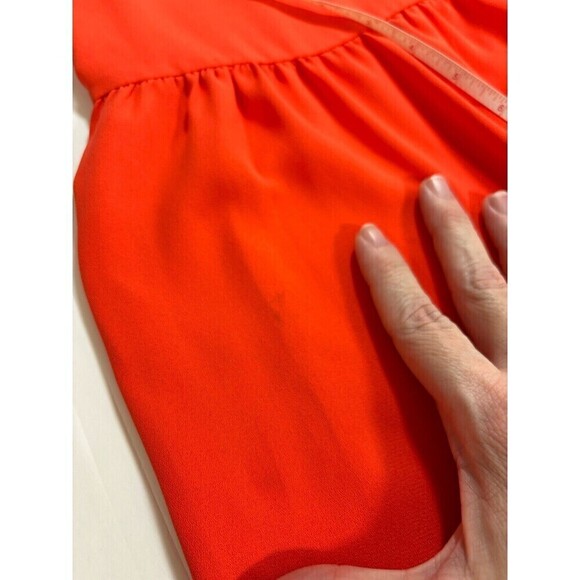 Elizabeth and James Maxi Dress Tomato Red Small Tiered Sleeveless Dopamine - Picture 9 of 11